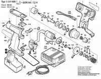 Bosch 0 601 939 786 GDR 50 Cordless Percus Screwdriv 7.2 V / GB Spare Parts GDR50